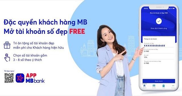 Mở tài khoản số đẹp MB bank